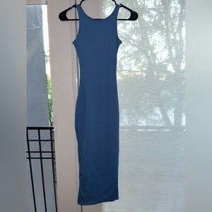 Oh Polly midi blue bodycon dress